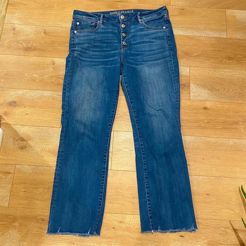 American Eagle Button-Fly Cropped Jeans